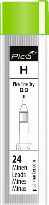 Сменные грифеля для PICA Fine Dry, твёрдость H, 24шт.