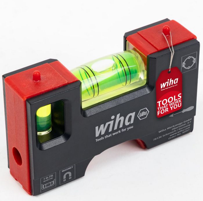 Уровень электрика магнитный Wiha Mini 8см (артикул 46957, серия 246)