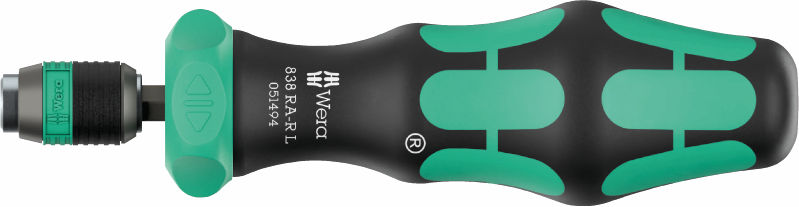 Рукоятка-битодержатель с трещоткой Wera 838 RA-R L 1/4"х140 мм (051494)