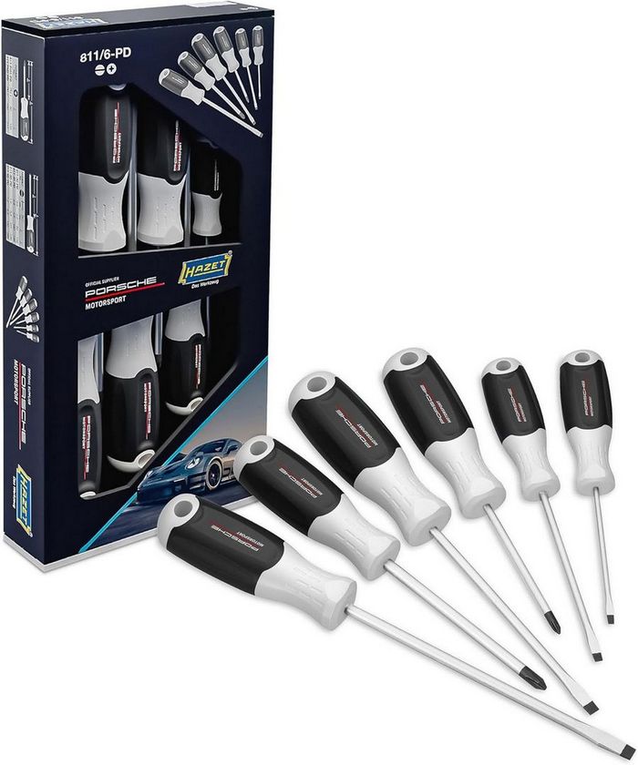 Набор отвёрток HAZET Porsche Motorsport – Racing Tool Line (6 предметов)