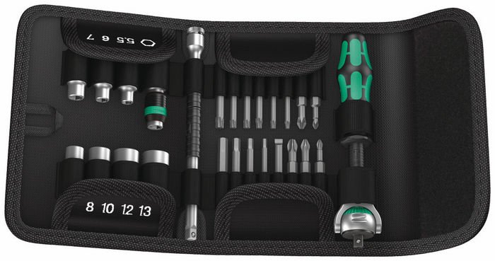 Набор торцевых головок и бит, с трещоткой Wera Kraftform Kompakt Zyklop Speed (051045)