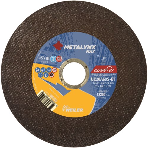 Круг отрезной MAX Inox&Metal Ultracut 125х1,0х22,2