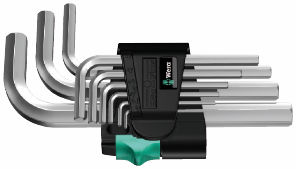 Набор ключей угловых 6-гранных коротких Wera 950/9 Hex-Plus 5 хромированные 1,5-10 мм (9 штук)