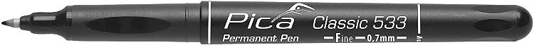 Маркер перманентный Pica Classic, чёрный, 0,7 мм