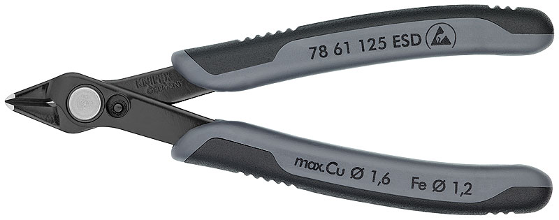Кусачки боковые для электроники Knipex Electronic Super-Knips 78 61 125 ESD