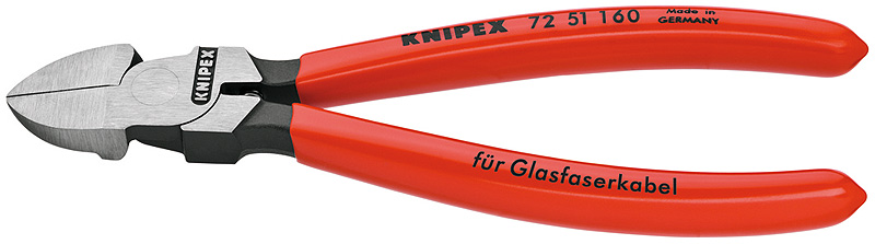 Кусачки боковые для световодов (оптоволоконного кабеля) Knipex 72 51 160