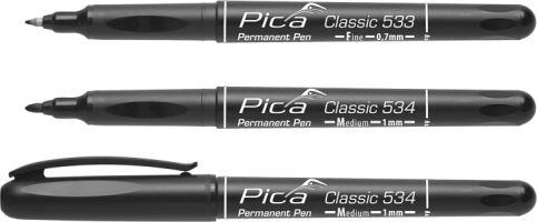 Маркер перманентный Pica Classic, чёрный, 1,0 мм